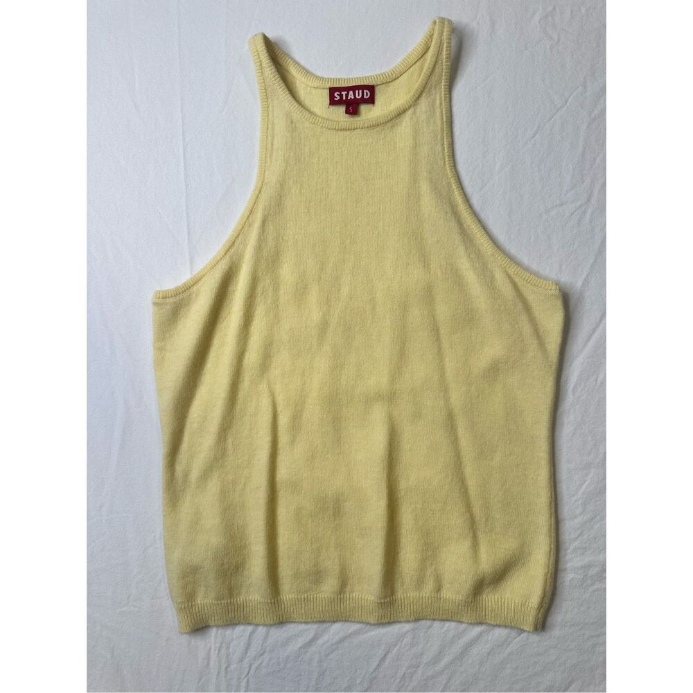 STAUD Yellow Ribbed Tank Top - Picture 2 of 7